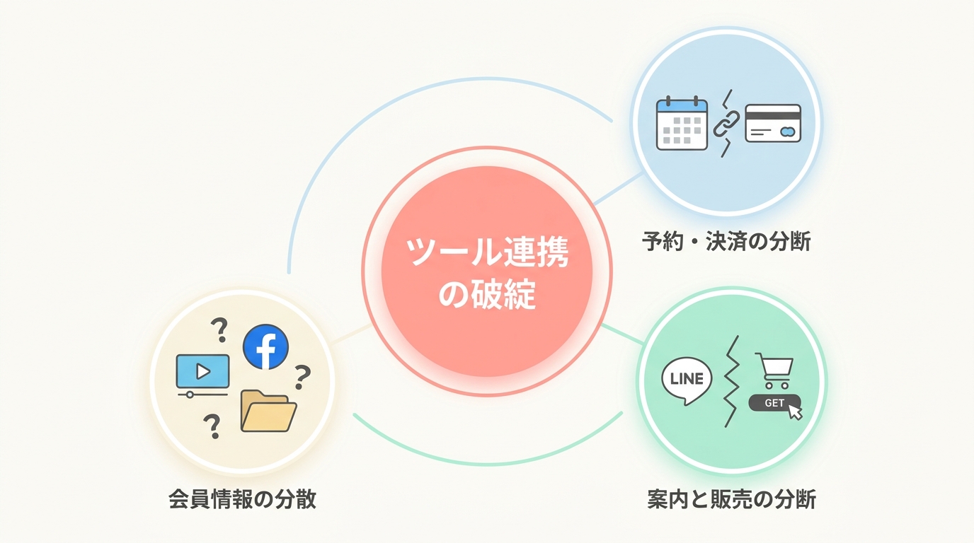 個別ツール寄せ集めが破綻する3つのパターン