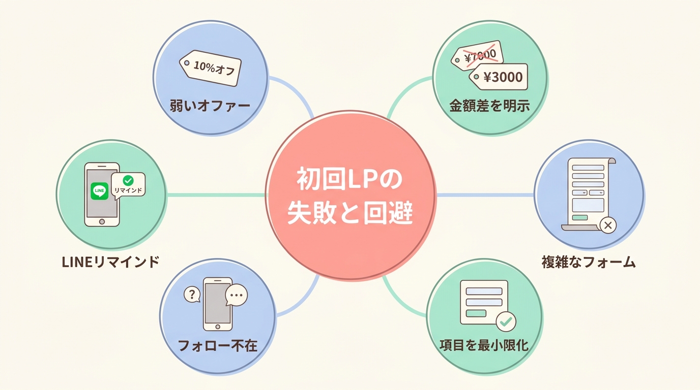 整体院の初回限定LPでよくある失敗パターンと回避策