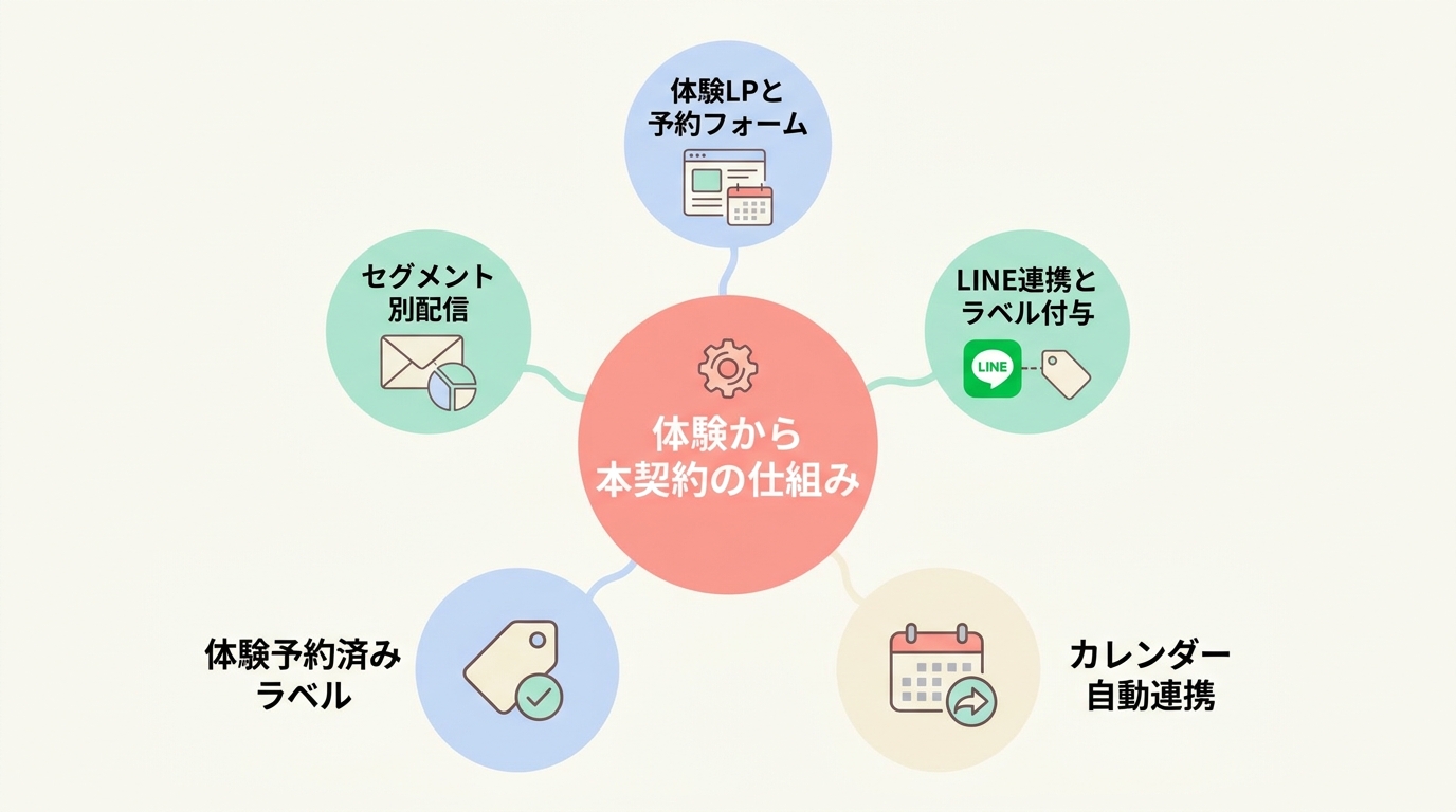 英会話スクールがUTAGEで体験申込から本契約まで仕組み化する5ステップ