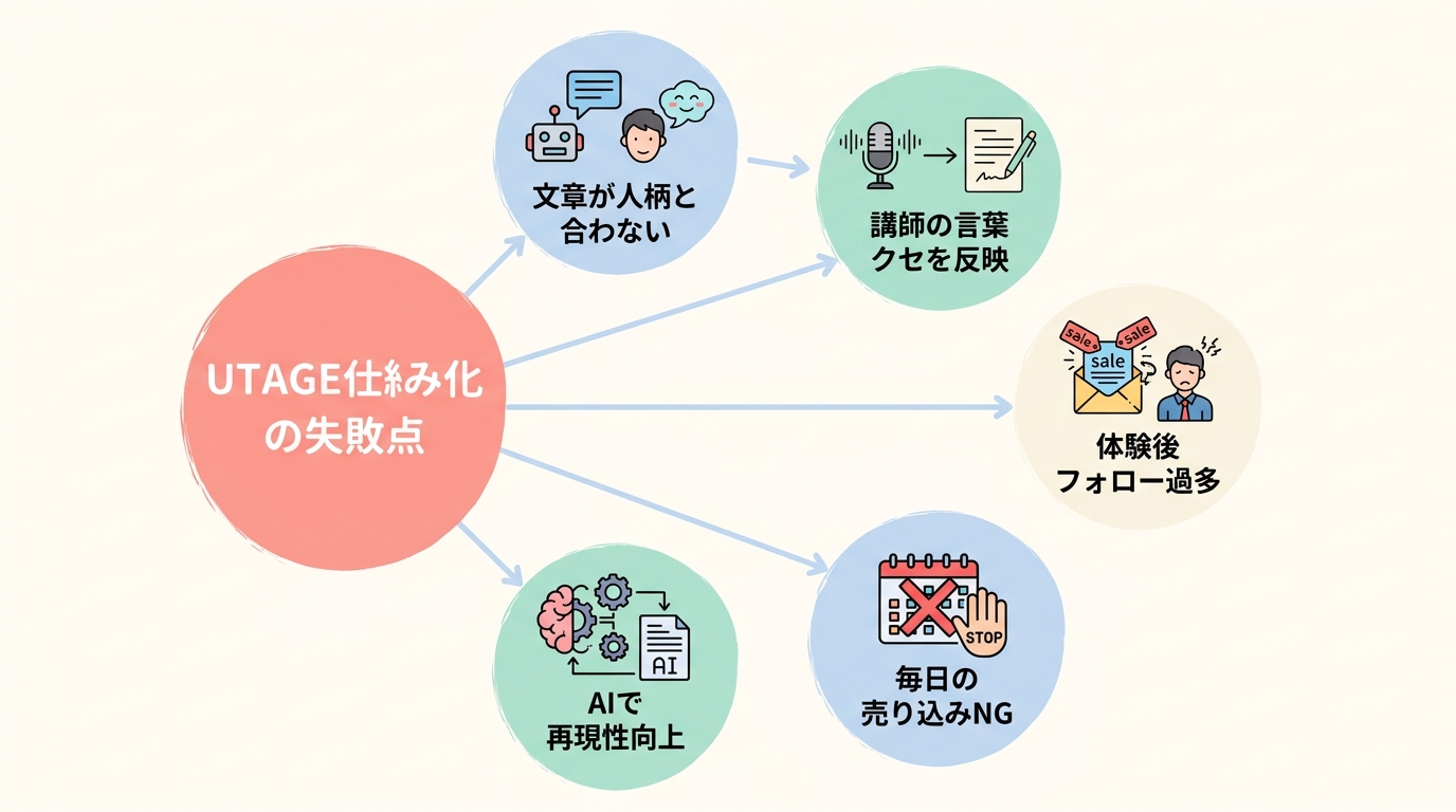 英会話スクールがUTAGEで仕組み化を失敗しないための3つのポイント