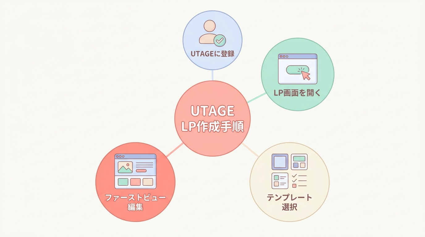 UTAGEで英会話スクールのLPを作る手順（初心者向け）
