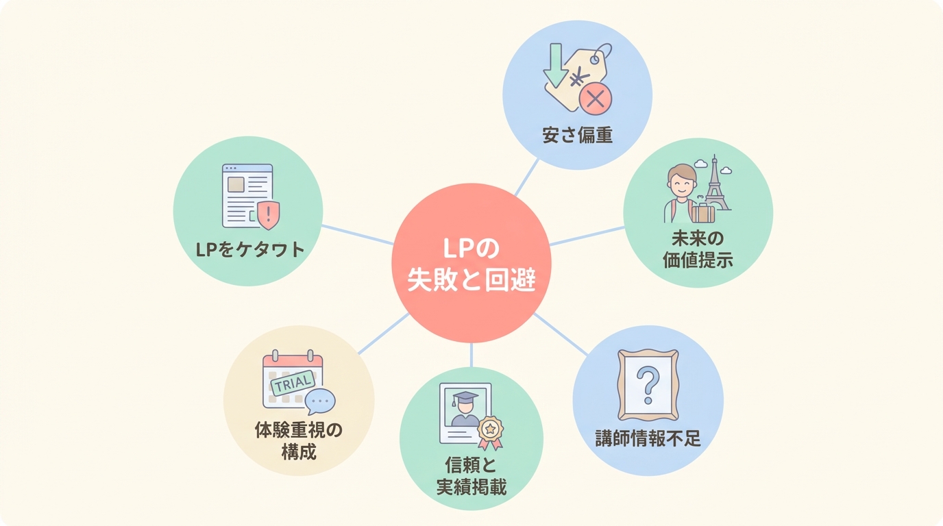 英会話スクールのLPで陥りがちな3つの失敗パターン
