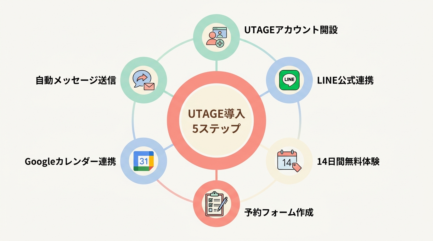 美容サロンでUTAGE予約システムを作る具体的な手順