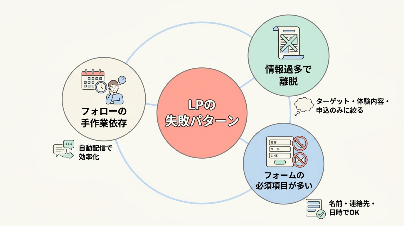パーソナルジムの体験LP作成でよくある失敗パターン