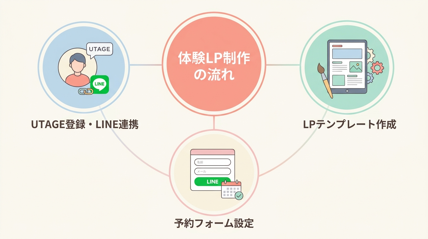UTAGEで作るパーソナルジム体験LPの設計手順
