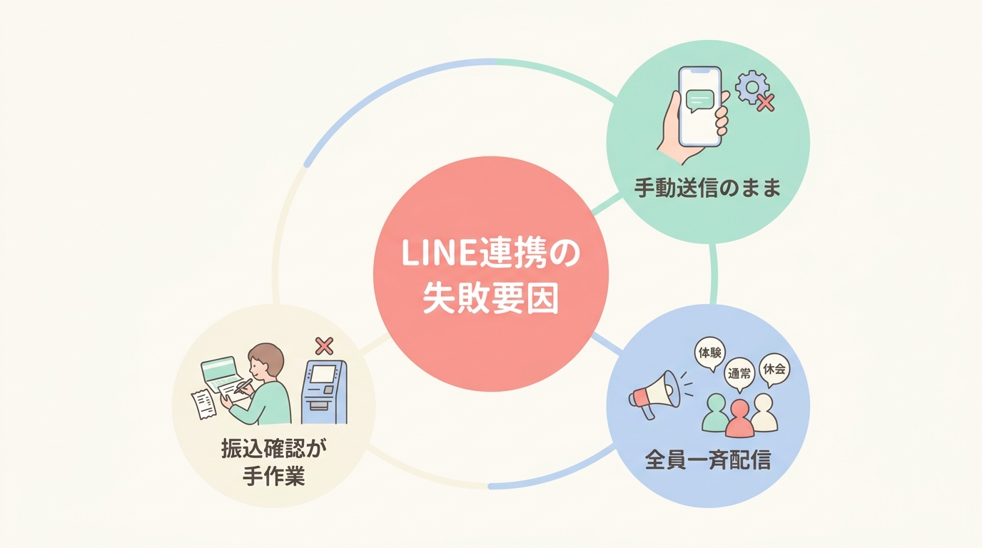 失敗パターン｜ヨガ教室がLINE連携で詰まる3つの原因