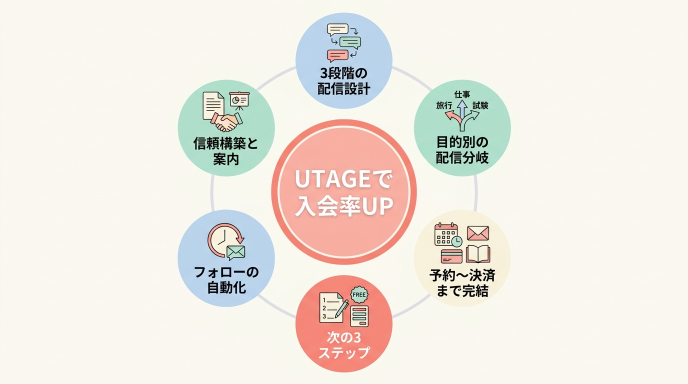 まとめ: 英会話スクールはUTAGEのLINEステップ配信で入会率を上げる仕組みを作ろう