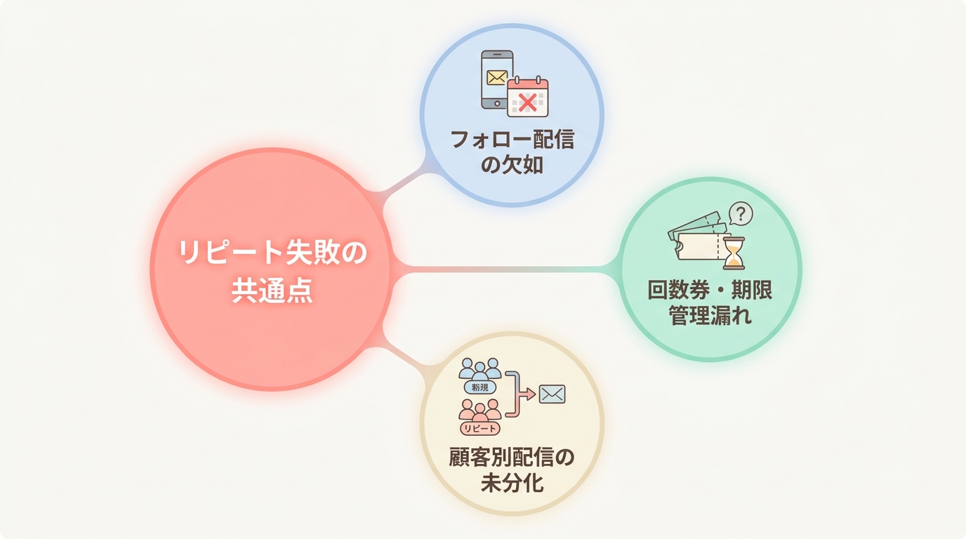 美容サロンのリピート促進でよくある失敗パターン3つ