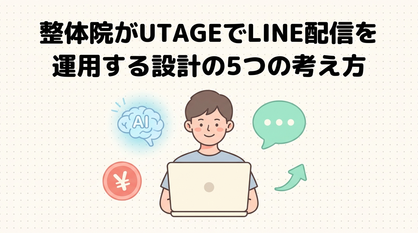 整体院がUTAGEでLINE配信を運用する設計の5つの考え方