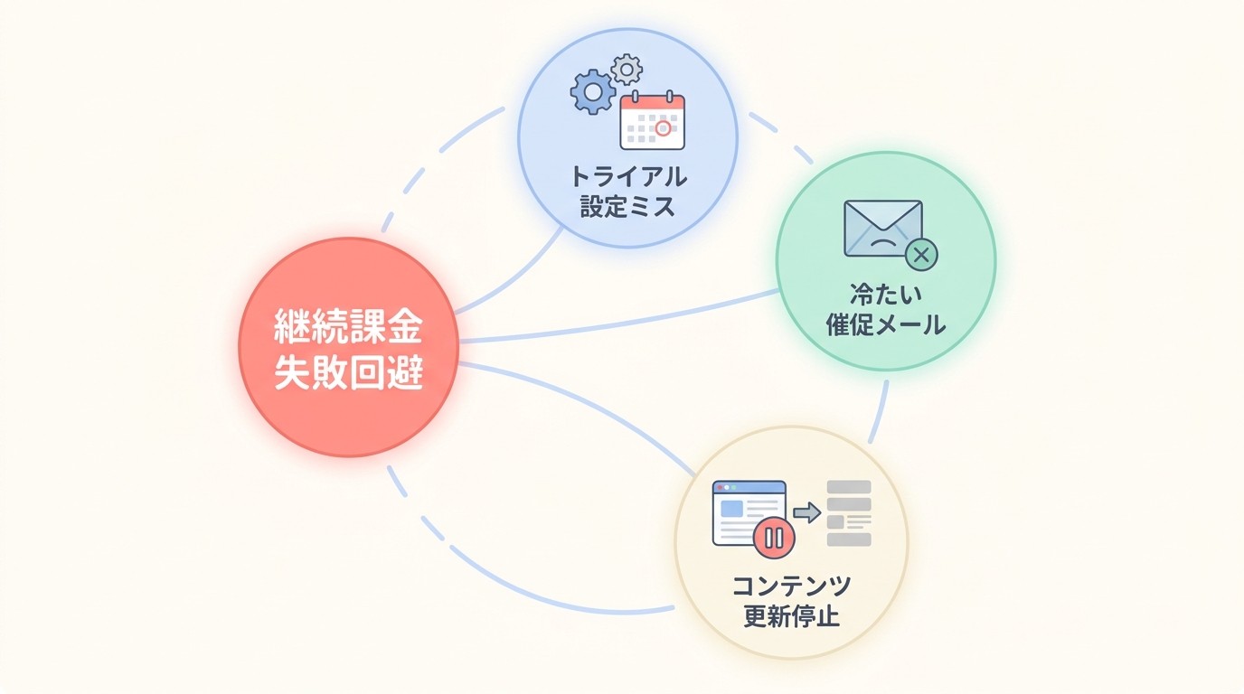 コーチング継続課金で失敗しないための3つの注意点
