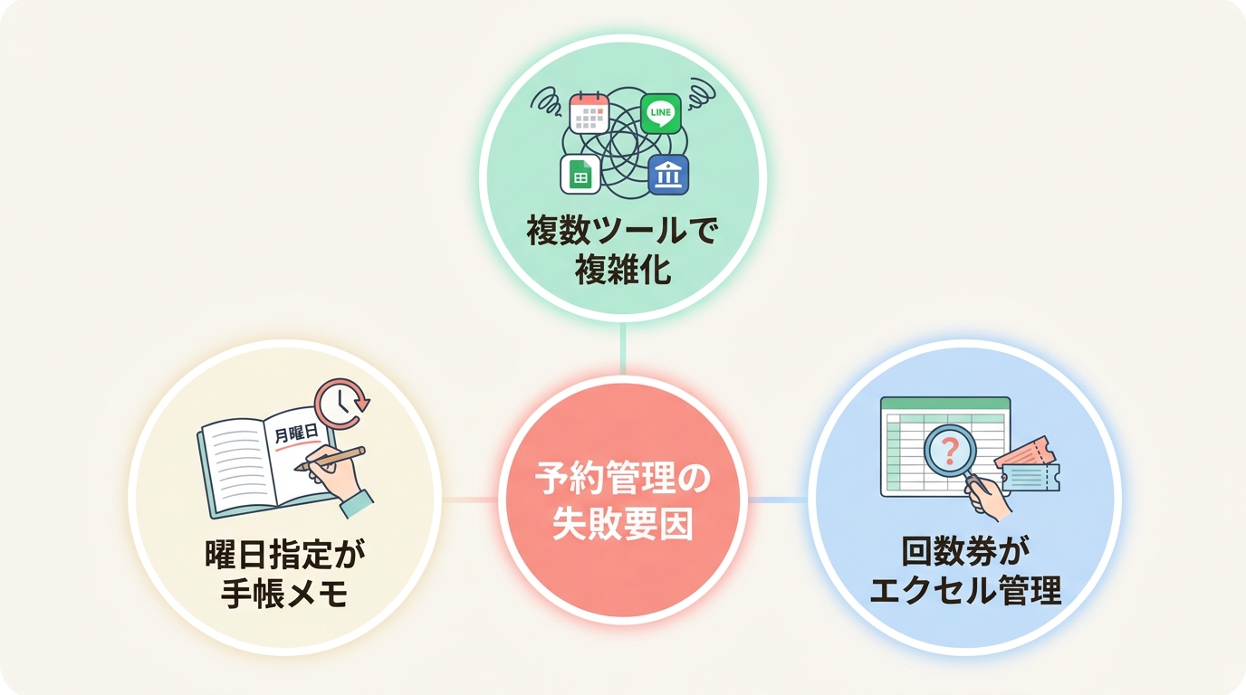 整体院の予約管理で失敗しやすい3つのパターン