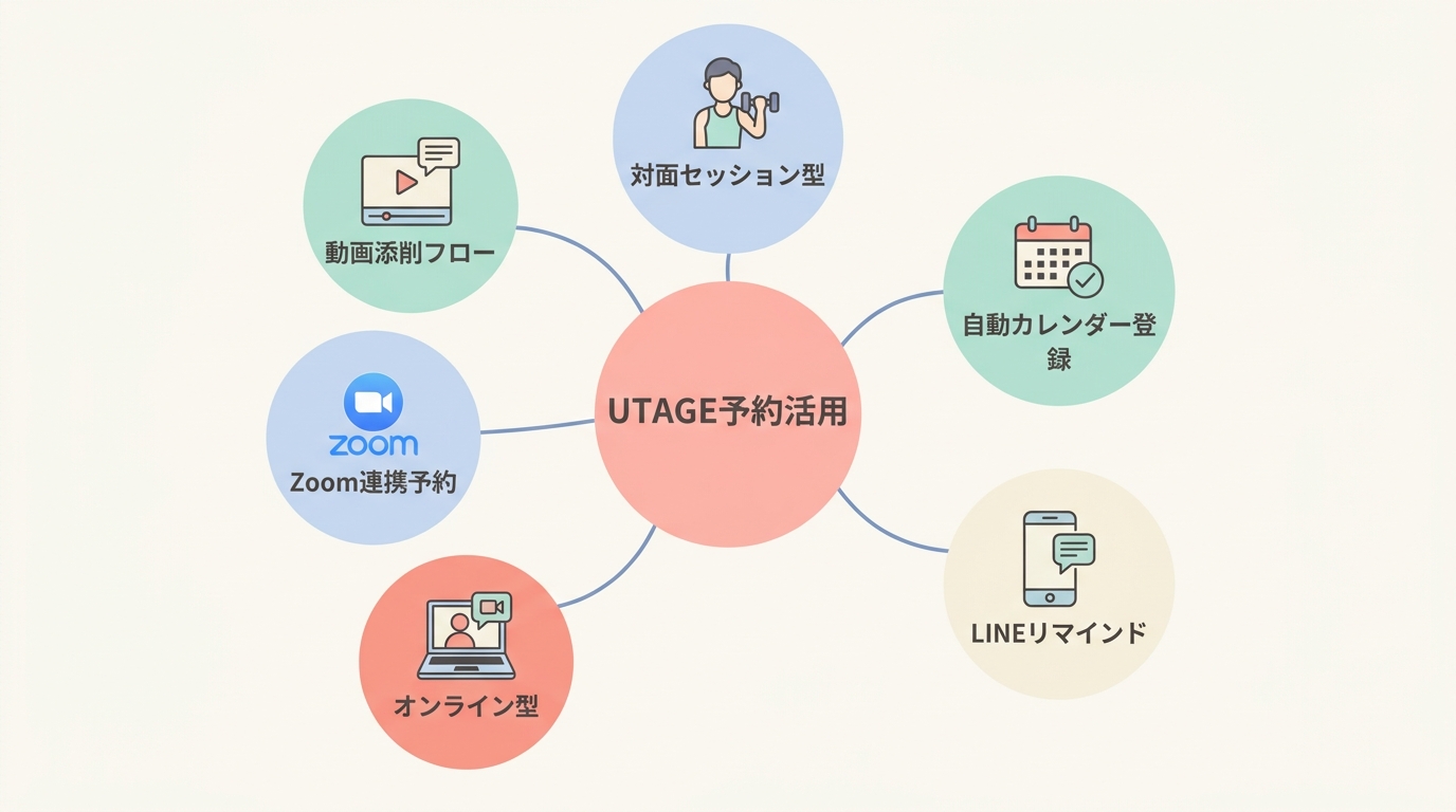 【パターン別】パーソナルトレーナーがUTAGEで作るべき予約システム3パターン