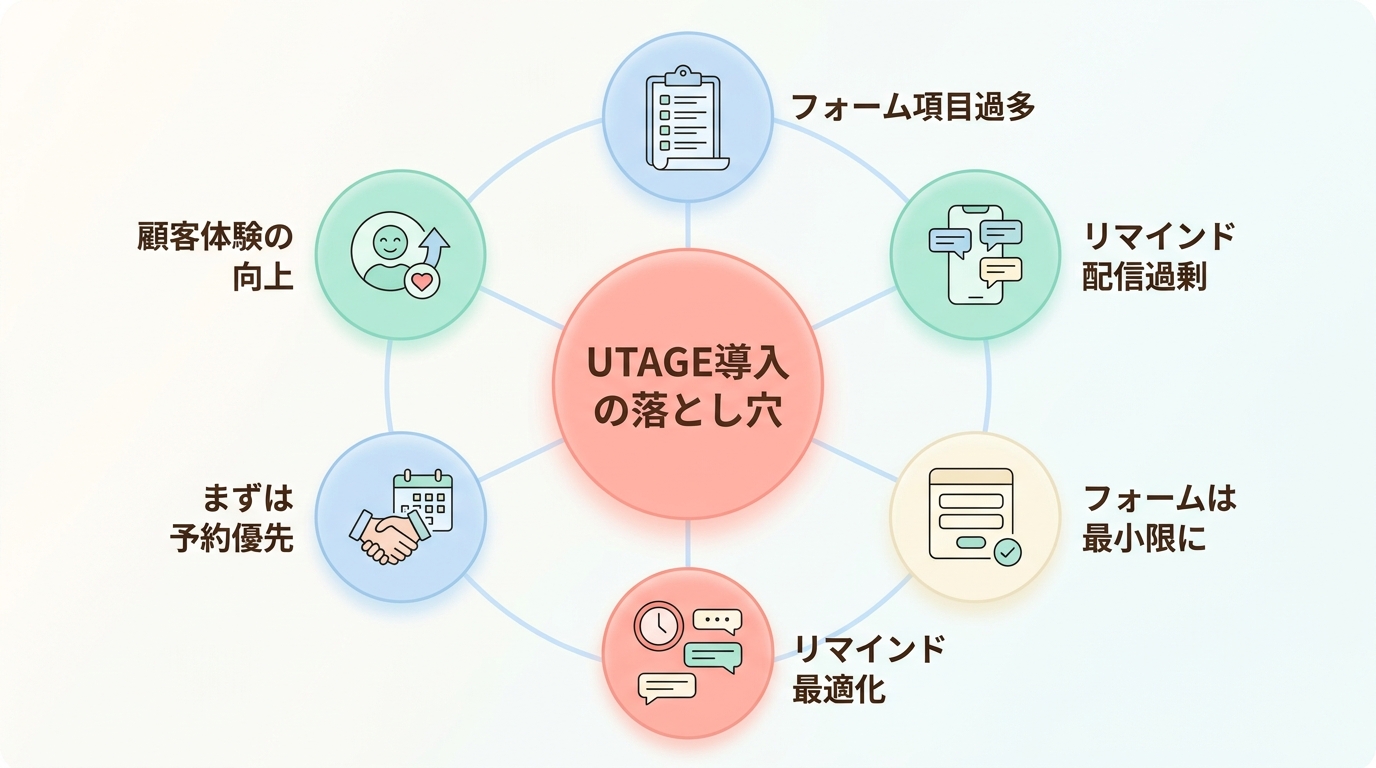 パーソナルトレーナーがUTAGE予約システムでやりがちな失敗3パターン