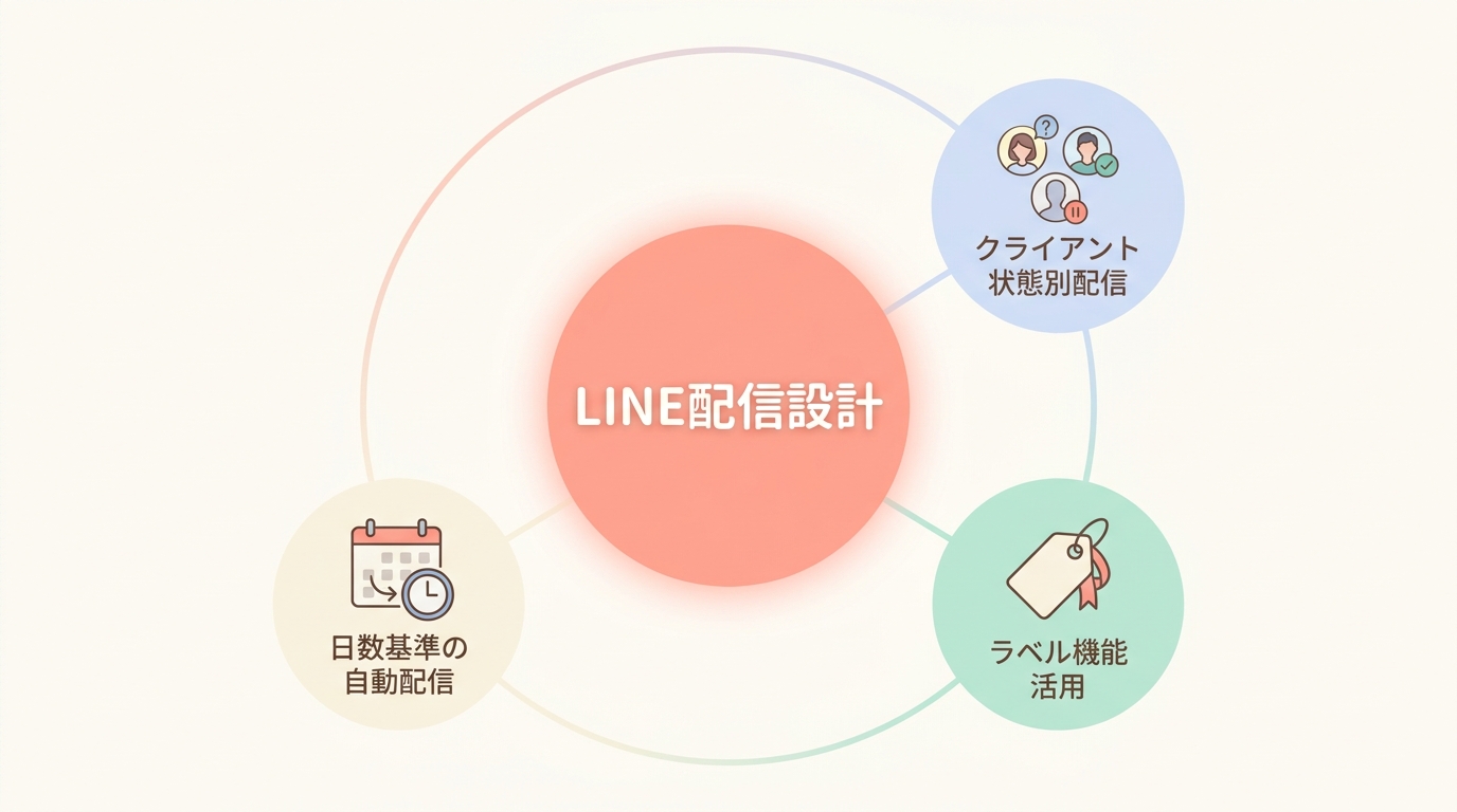 コーチング業界のLINE配信設計で押さえるべき3つのポイント