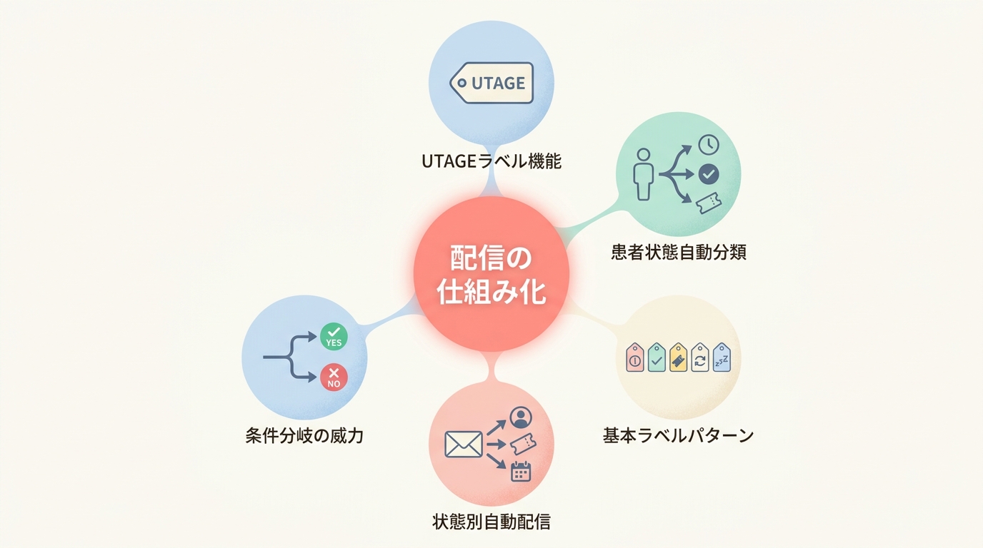 UTAGEの「ラベル自動付与+条件分岐配信」で整体院のLINE運用が変わる