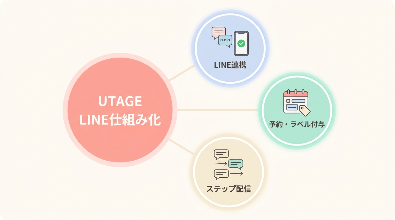 UTAGEで整体院のLINE配信を仕組み化する5ステップ